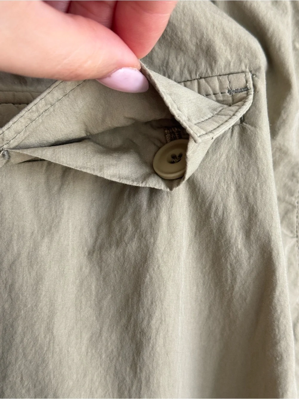 CLOSED Light Olive Men Cargo Parachute Pants Size 34 - Picture 7 of 11